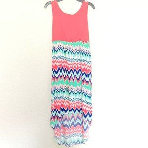 Colorful Chevron Chiffon HiLo Dress 12